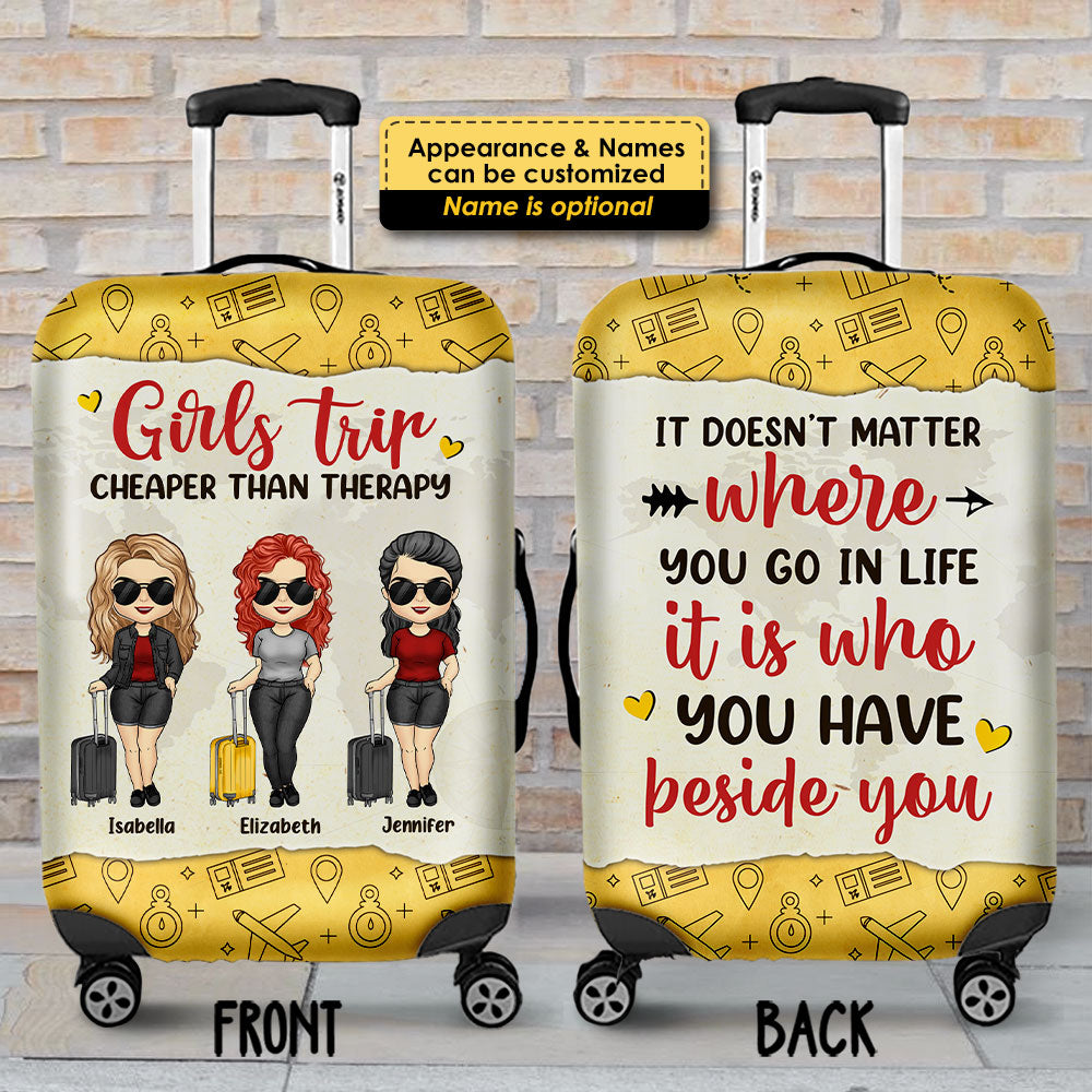 Girls Trip Cheaper Than Therapy  - Personalized Luggage Cover