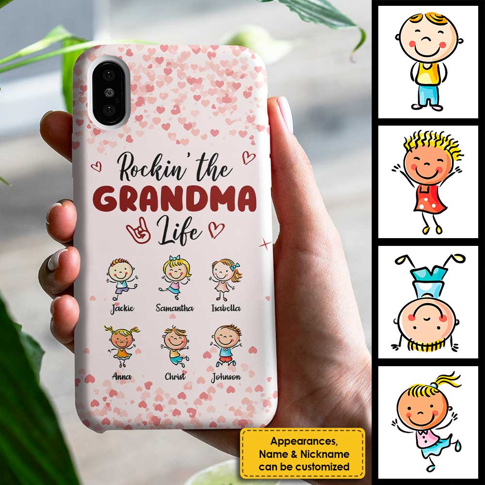 Rockin' This Amazing Grandma Life - Gift For Grandma - Personalized Phone Case