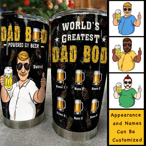 World's Greatest Dad Bod - Gift For Dad, Personalized Tumbler