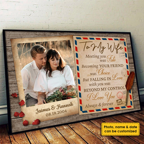 Meeting You Was Fate - Personalized Horizontal Poster