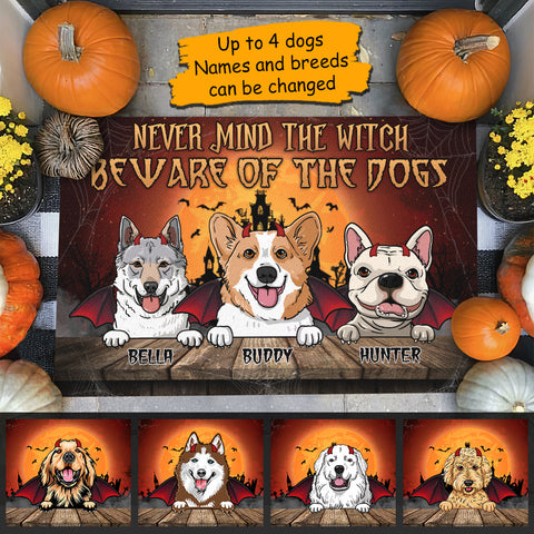 Come In For A Bite - Dogs Halloween - Personalized Decorative Mat