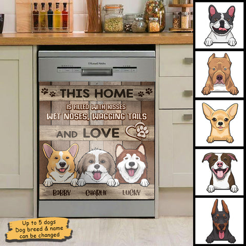 This Home Is Filled With Kisses - Personalized Dishwasher Cover