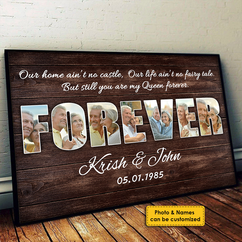You Are My Queen Forever -  Personalized Horizontal Poster