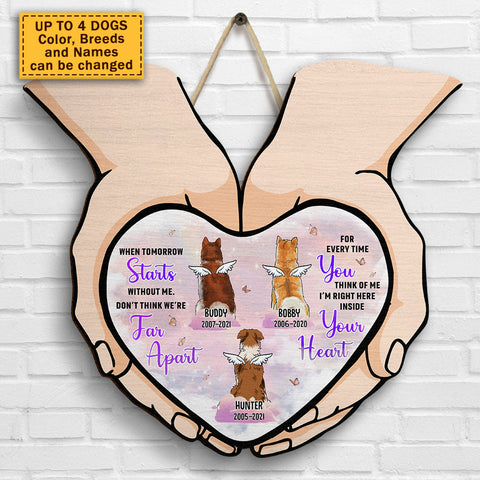 Iƒ??m Right Here Inside Your Heart - Personalized Shaped Wood Sign