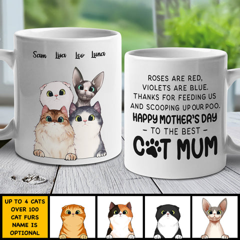 Happy Mother's Day To The Best Cat Mum - Gift For Mother's Day - Personalized Mug