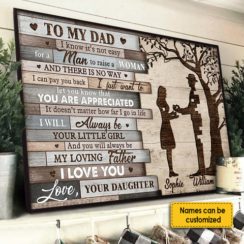 I Will Always Be Your Little Girl - Personalized Horizontal Poster