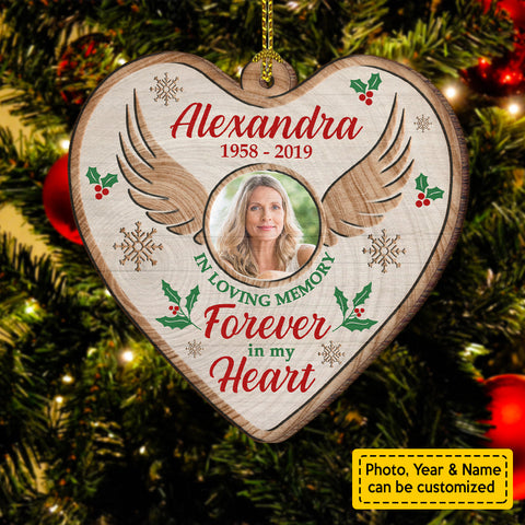 Forever In My Heart - Personalized Shaped Ornament