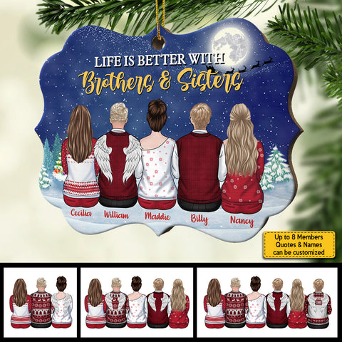 Life Is Better With Family - Personalized Shaped Ornament