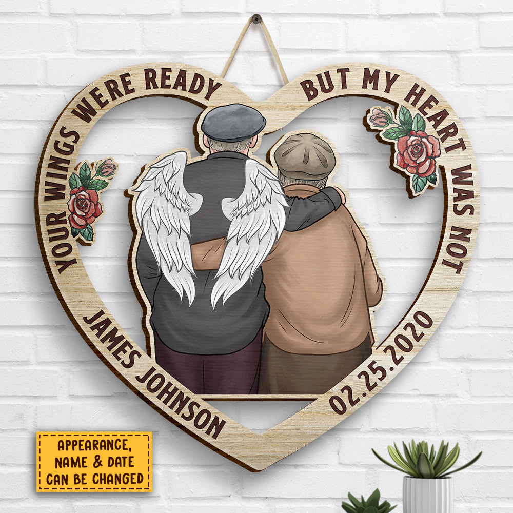Always On My Mind, Forever In My Heart - Personalized Shaped Wood Sign