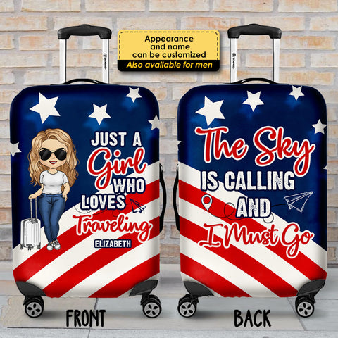 The Sky Is Calling, I Must Go - Personalized Luggage Cover