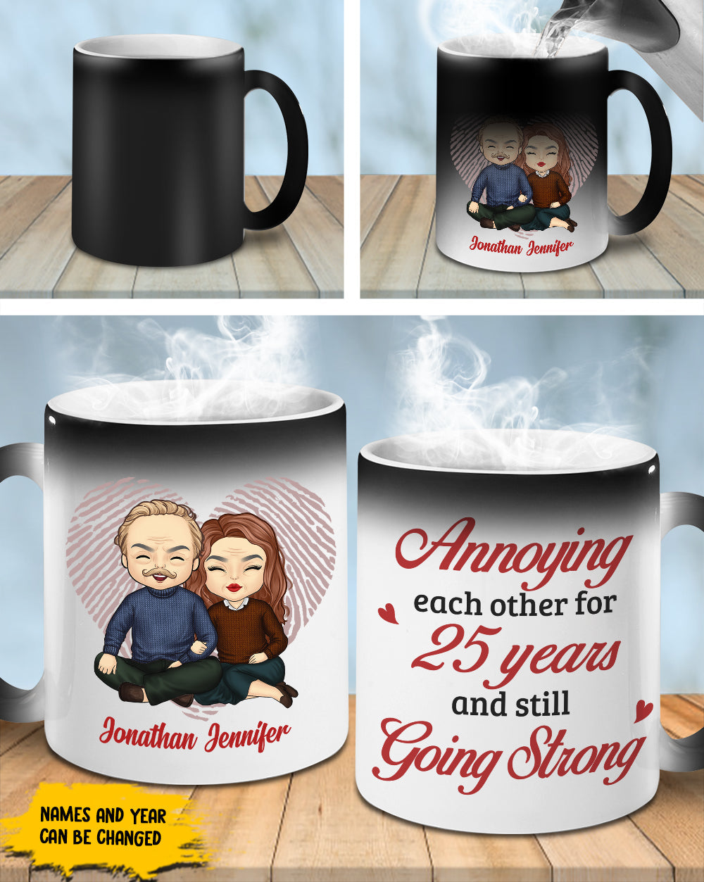 Husband Wife Still Going Strong - Personalized Color Changing Mug - Gift For Couples, Husband Wife