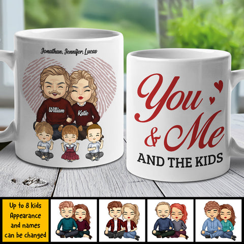 You, Me & The Kids - Personalized Mug - Gift For Couples, Husband Wife