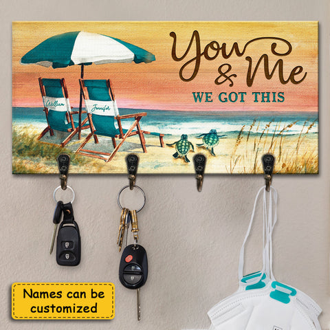 We Got This Together You & Me - Personalized Key Hanger, Key Holder - Gift For Couples, Husband Wife