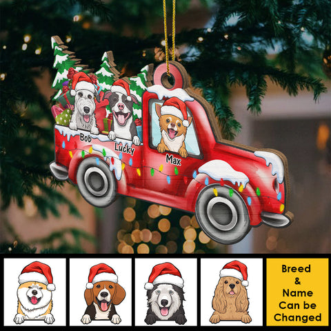 Happy Christmas With Dog And Cat - Personalized Ornament
