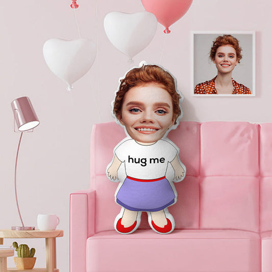 Hug Me MiniMe Pillow Custom Face Doll Personalized Picture Toy