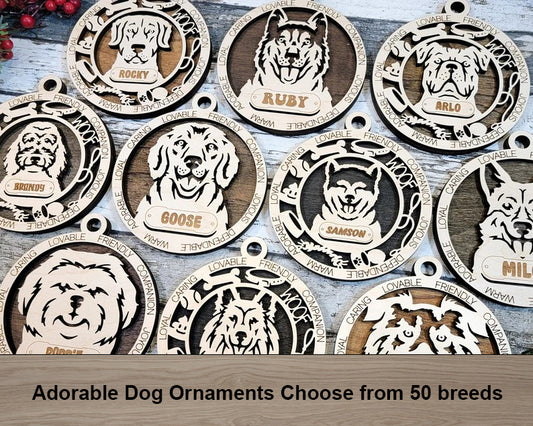 Adorable Dog Ornaments - 50 Breeds - Gift for Dog Lovers