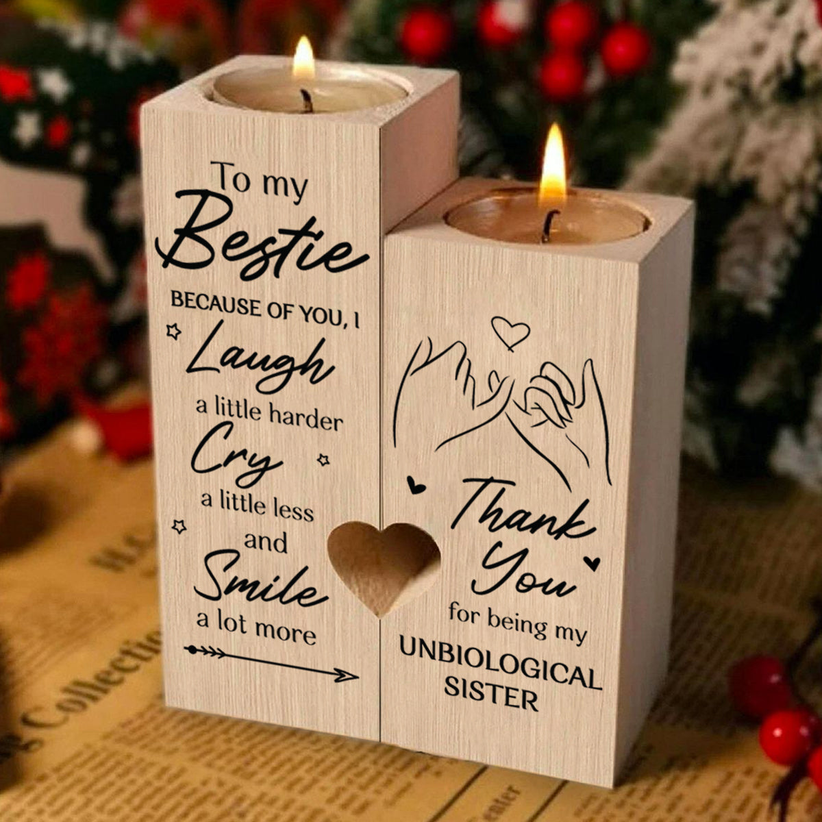 To My Bestie - Smile a lot more - Candle Holder