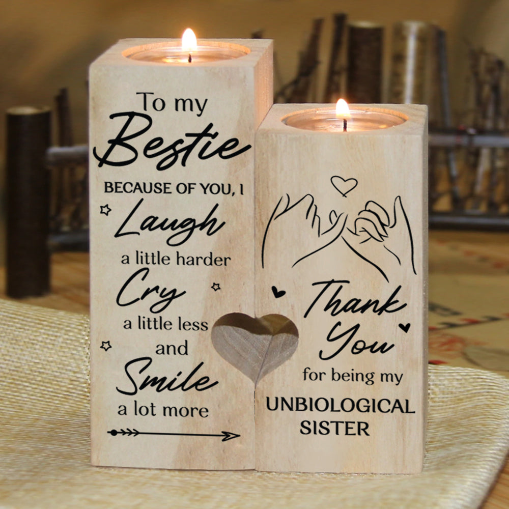 To My Bestie - Smile a lot more - Candle Holder