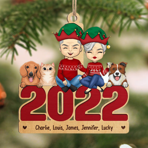 Personalized Happy Howlidays With All Our Love Ornament