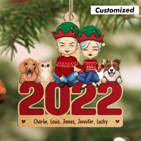 Personalized Happy Howlidays With All Our Love Ornament