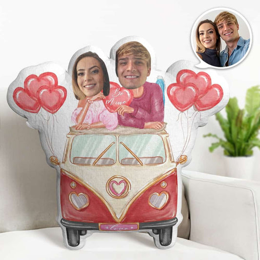 Valentine's Day Gift Custom Face Pillow, Couple in the Car Face Doll, the Best Gift for Love