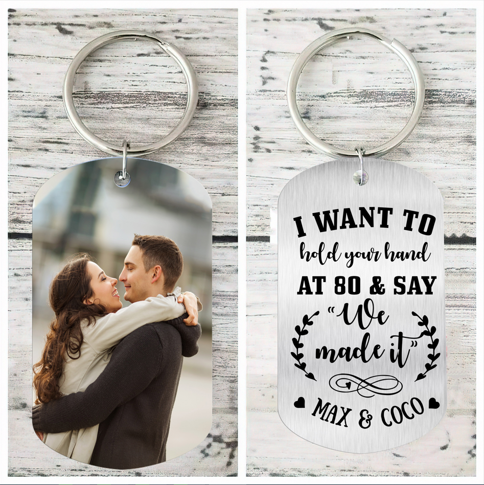 Personalized I Want To Hold Your Hand Keychain - Best Gift for Valentine's Day