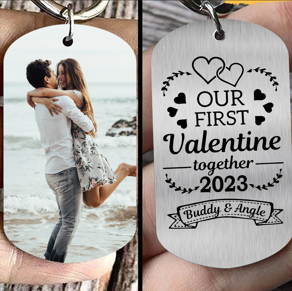Personalized Our First Valentine Together Keychain - Best Gift for Valentine's Day