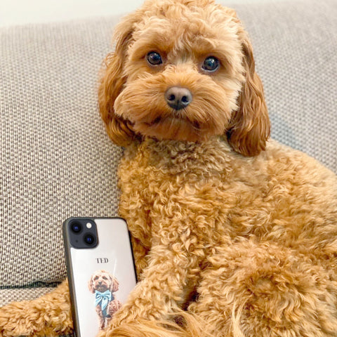 Custom Artist Pet Phone Case - Personalized Pet Portrait Case