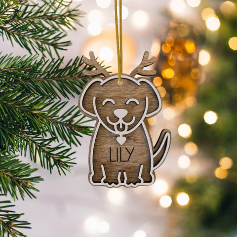Dog Gingerbread Ornament - Custom Puppy Gingerbread Ornament
