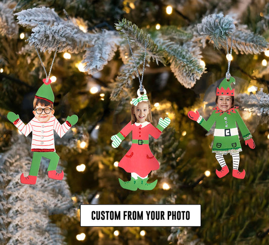 Personalized Elf Child Decoration -  Christmas movie ornament