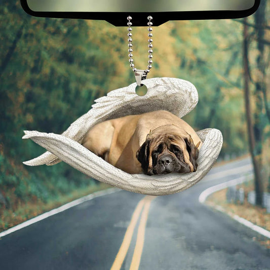 English Mastiff Sleeping Angel Wing - Memorial Dog Lover Rear View Mirror Car Accessories