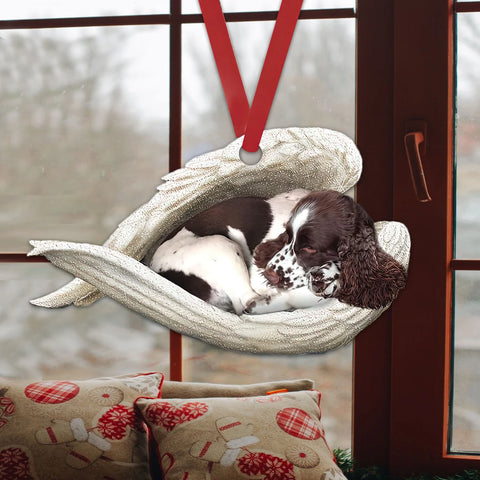 English Springer Spaniel Sleeping Angel Wing - Memorial Dog Lover Rear View Mirror Car Accessories