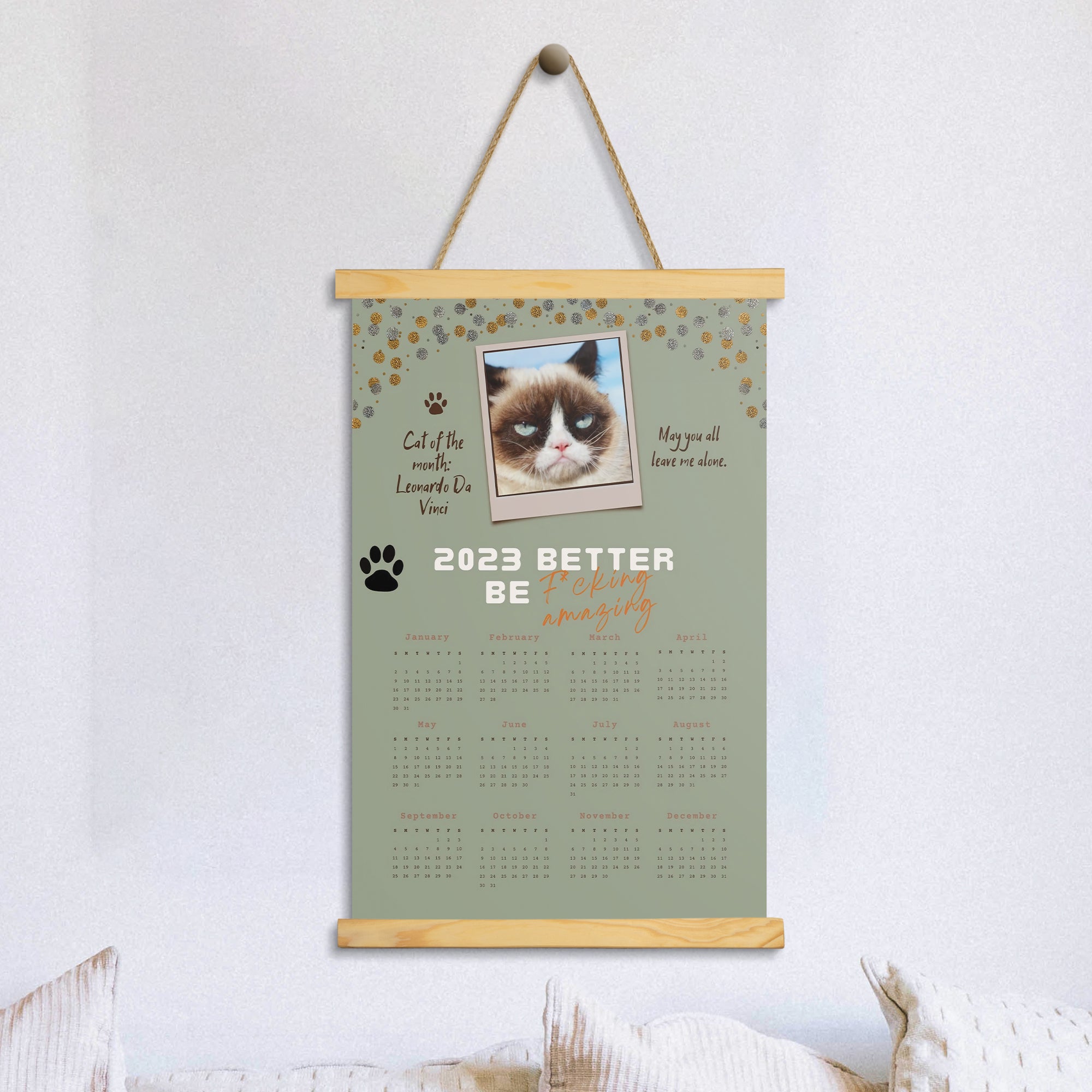 Funny Cat Calendar 2023 - Gift for cat lover