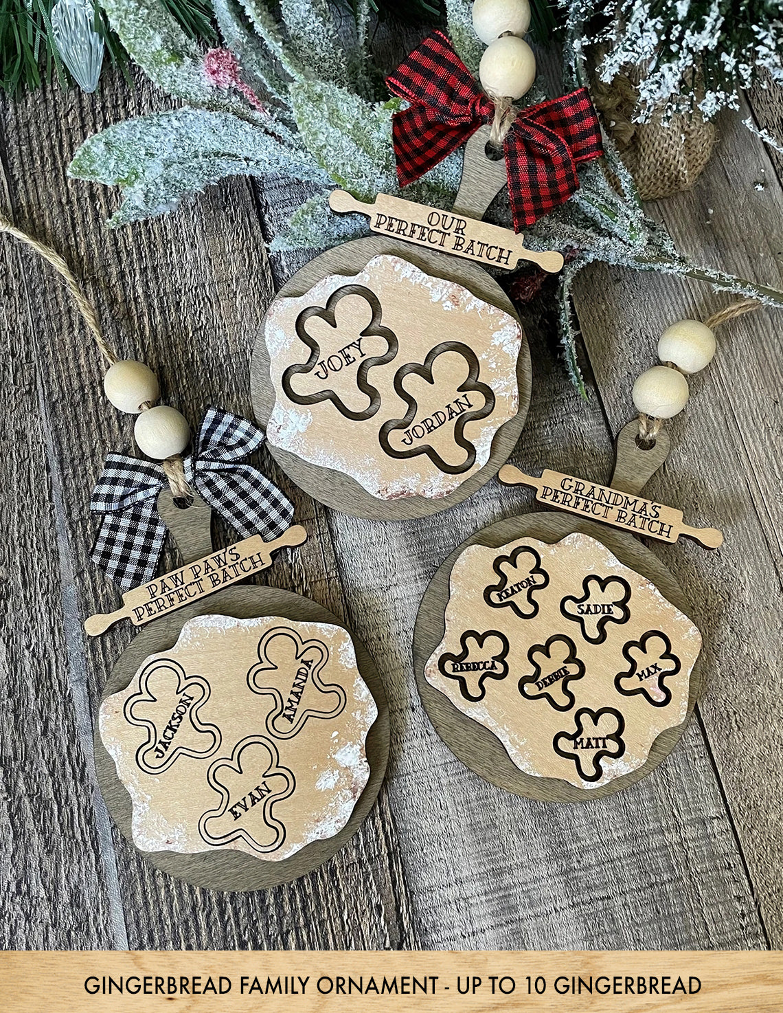 Gingerbread Family Ornament - Multiple Gingerbread Family Ornament
