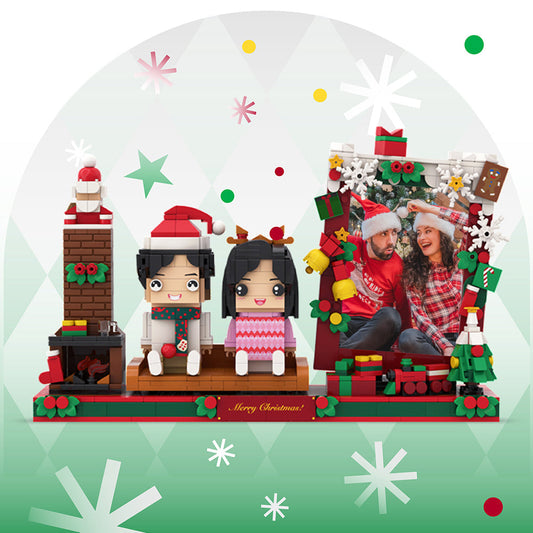 Fully Body Customizable 2 People Custom Brick Figures Merry Christmas Gift for Lover