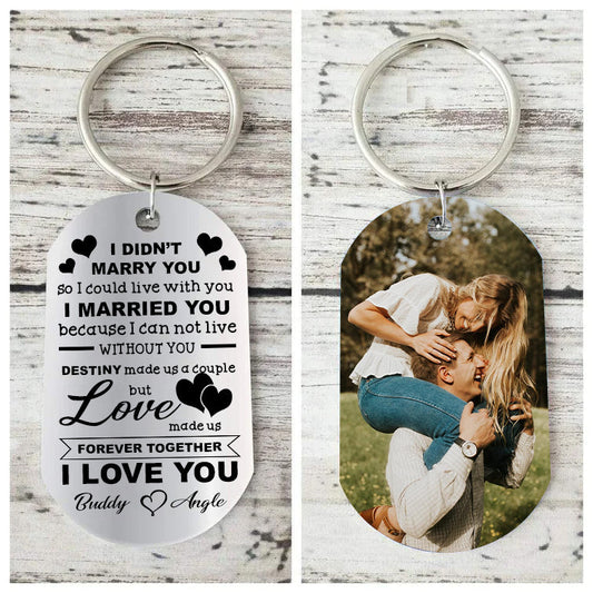 Personalized Forever Together I Love You Keychain - Best Gift for Valentine's Day