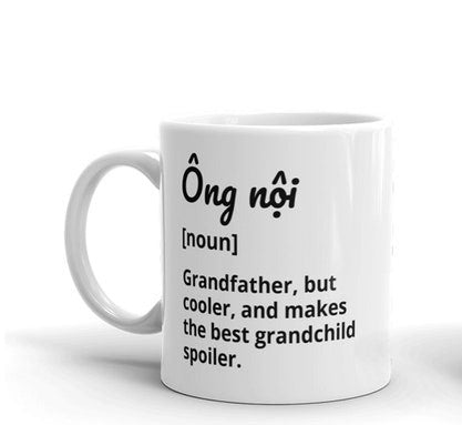 Vietnamese Grandparents Mug -  Words Definitions Mug