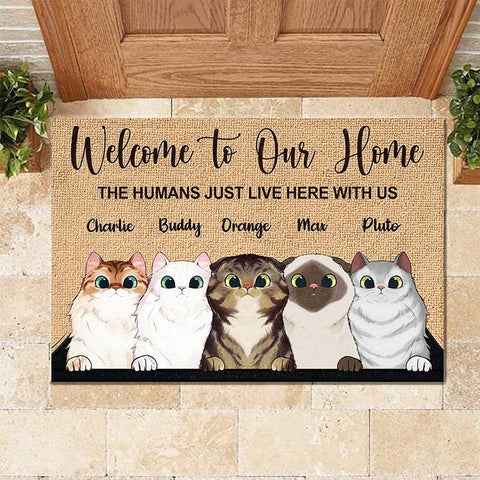 Welcome To The Pet Home - Funny Personalized Pet Decorative Mat (Cat & Dog) (TW)