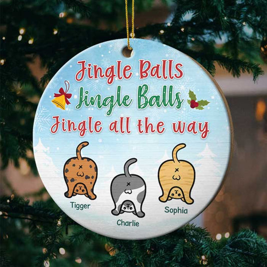 Jingle Balls - Jingle Balls - Jingle All The Way - Personalized Shaped Ornament