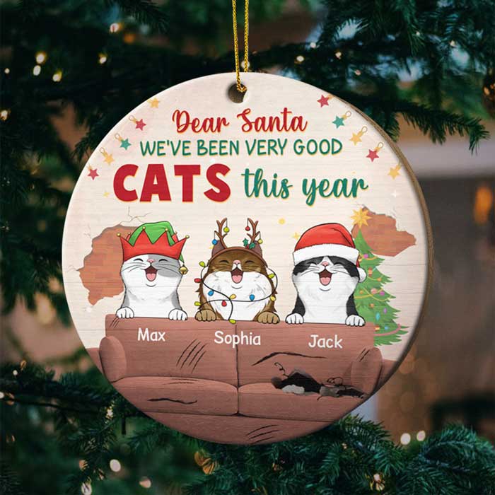On The Naughty List - We Regret Nothing - Personalized Round Ornament