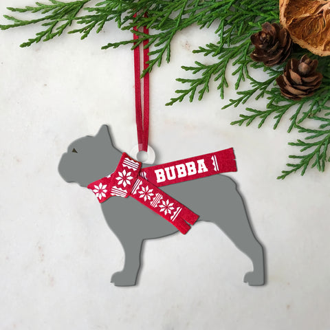Personalized French Bulldog Christmas Ornament - Tree Decoration