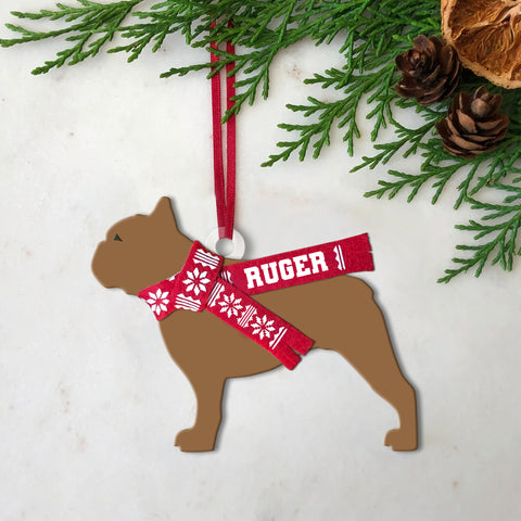 Personalized French Bulldog Christmas Ornament - Tree Decoration