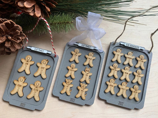 Personalized Gingerbread Cookie Sheet Christmas Tree Ornament- Custom Keepsake