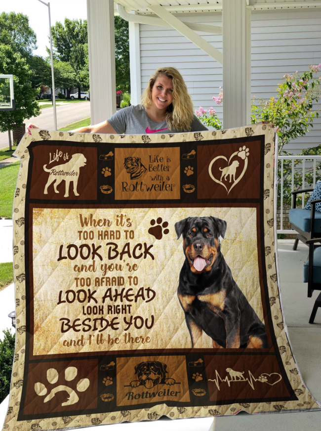 Rottweiler Quilt - Gift For Rottweiler Owners - Dog Lovers