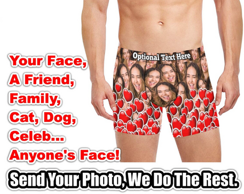Custom Faces & Personalized Waistband Text - Christmas Gift