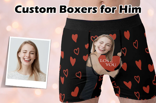 Custom Boxer Briefs with Face - Personalized Picture Print Men's Underwear