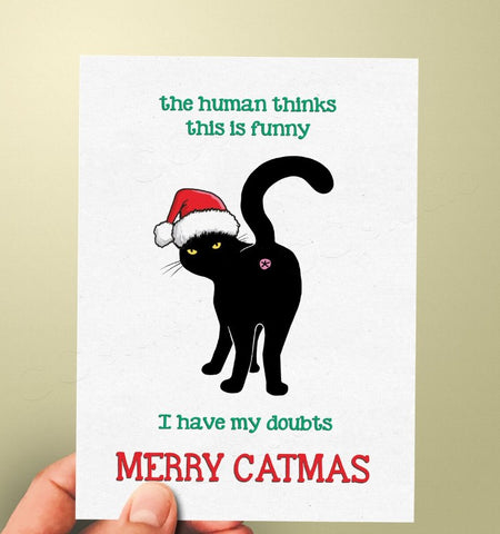 Cat Christmas Cards - Funny Cat Card