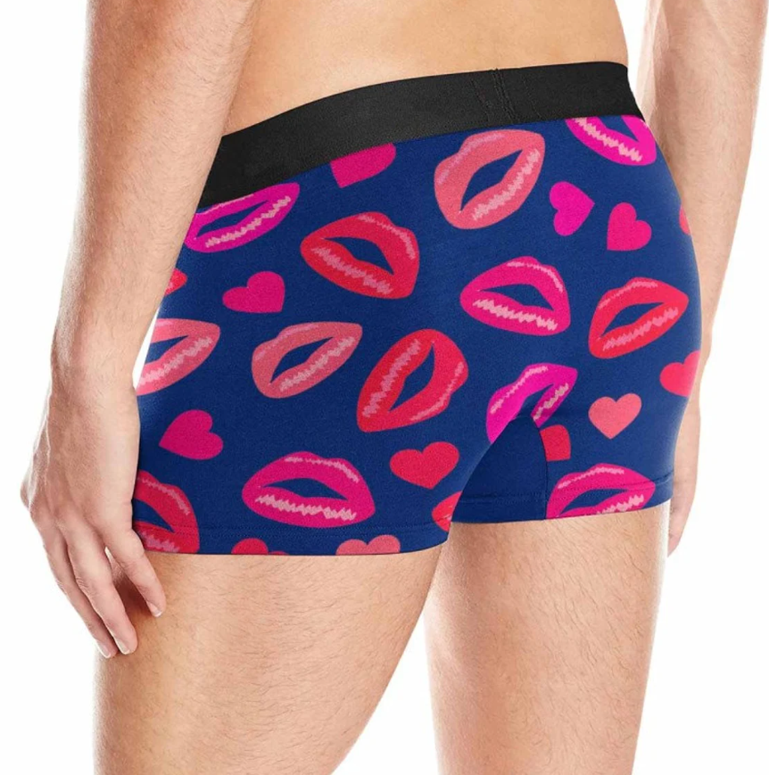 Custom Boxer Briefs with Face with Big Lips - Personalized Picture