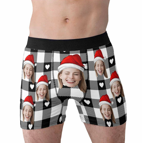 Custom Boxers with Picture Christmas - Gifts for Boyfriend/Husband/Dad