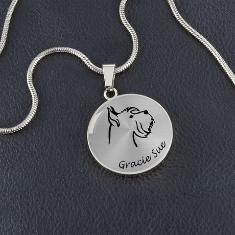 Custom Dog Memorial Necklace - Pet Portrait Necklace